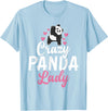 Panda Gifts and Acessories Crazy Panda Lady Panda Bear Lover T-Shirt - Baby Blue