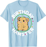 Unisex-Kids Hamster Birthday Party Birthday Hamster T-Shirt - Baby Blue