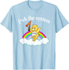 Fck The System Funny Bear Quote Fck The System Funny Bear Design T-Shirt - Baby Blue