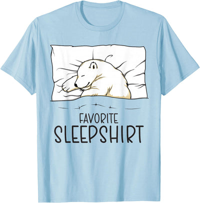 Sleeping & Napping Shirt Gifts For Nap Lovers Favorite Sleepshirt, Napping Polar Bear Pajama T-Shirt