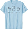 Bunny Dad Cute Lop Rabbit Holland Dad Line Art T-Shirt in Baby Blue