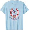 Cousin Camp Apparel & Gifts Fun Cousin Camp Horseshoe Horse Ranch Graphic T-Shirt - Baby Blue