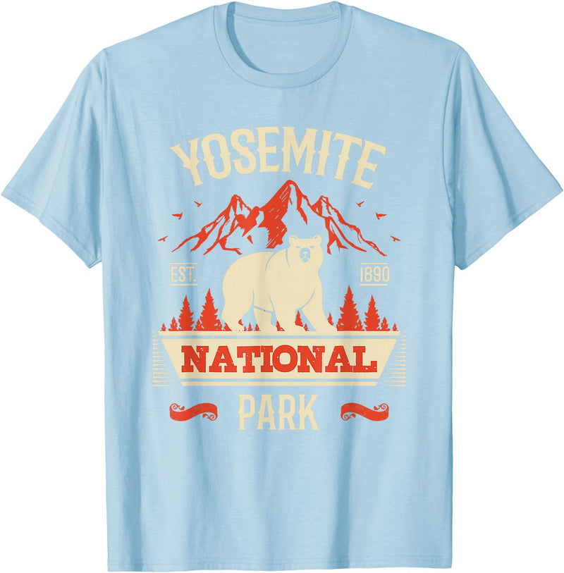 Yosemite Bear Lovers Gifts Yosemite National Park Vintage Gift T-Shirt - Baby Blue