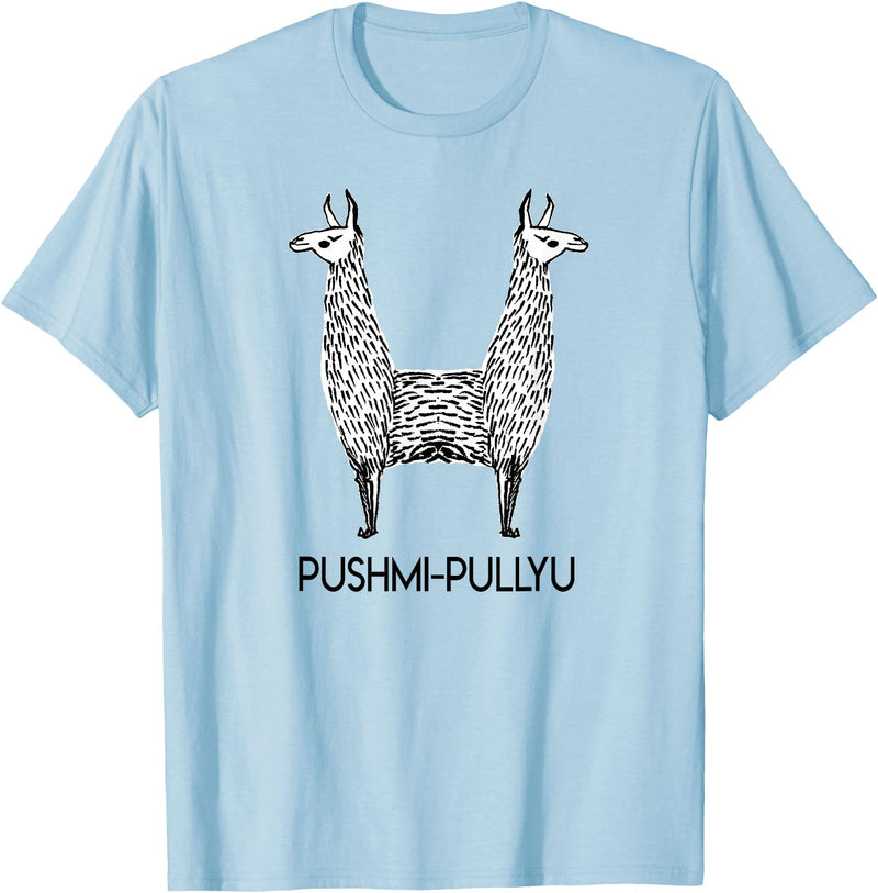 Pushmi-Pullyu Llama Funny Alpaca Llama Style, Pushmi-Pullyu Yoga T-Shirt - Baby Blue