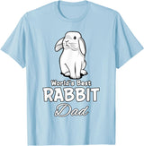 Rabbit Dad Father Rabbit Lover Cute Rabbit T-Shirt in Baby Blue