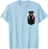 RottweilersBests Funny Rottweiler In Pocket Dog Mom Dad T-Shirt - Baby Blue