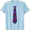 Magical and Funny Halloween Gifts Necktie Costume Halloween T-Shirt - Baby Blue