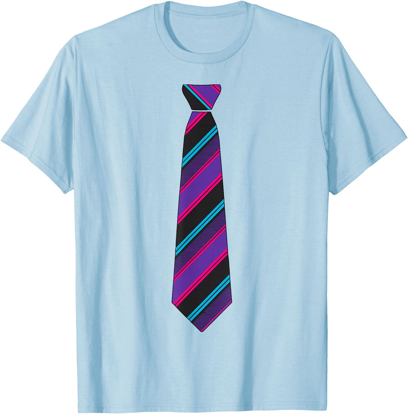 Magical and Funny Halloween Gifts Necktie Costume Halloween T-Shirt - Baby Blue