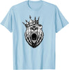 Bear Head - Angry Bear - Bear with a Crown - King of Bears T-Shirt - Baby Blue