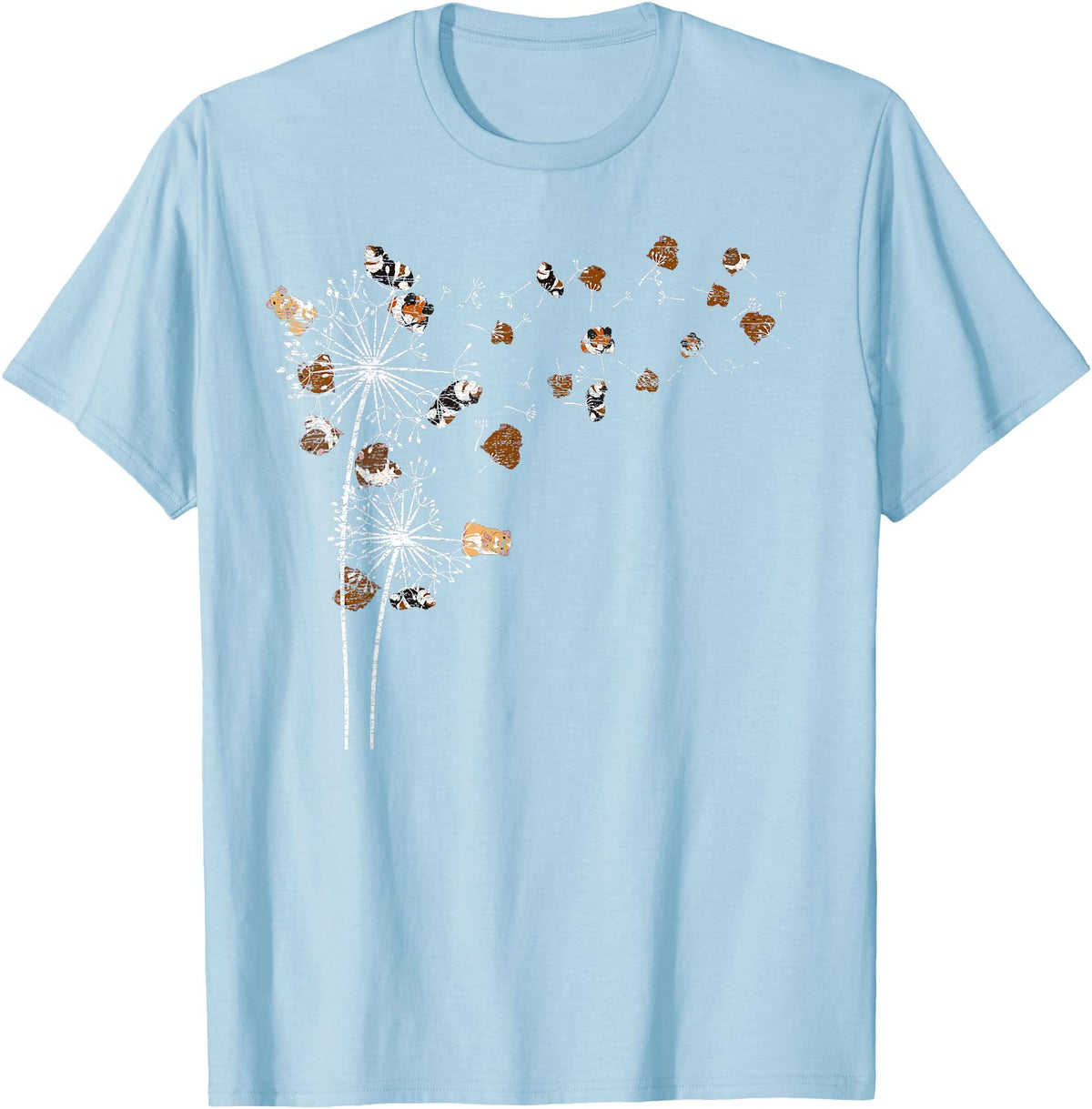 Guinea Pig Lover Animal Pet Gift Animal Lovers Rodent Dandelion Guinea Pig T-Shirt - Baby Blue