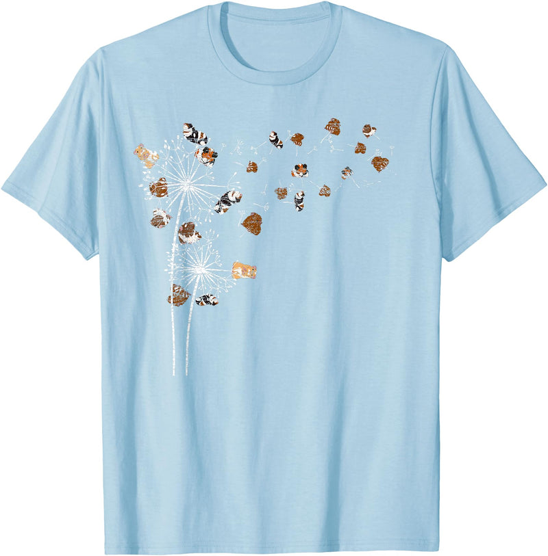 Guinea Pig Lover Animal Pet Gift Animal Lovers Rodent Dandelion Guinea Pig T-Shirt - Baby Blue