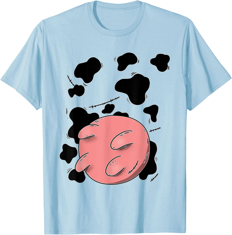 Artsthetic Collection: Halloween Cow Udder Costume T-Shirt - Baby Blue