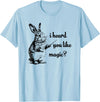Cute Rabbit Lover Bunny Graphic T-Shirt (Heather Grey) in Baby Blue