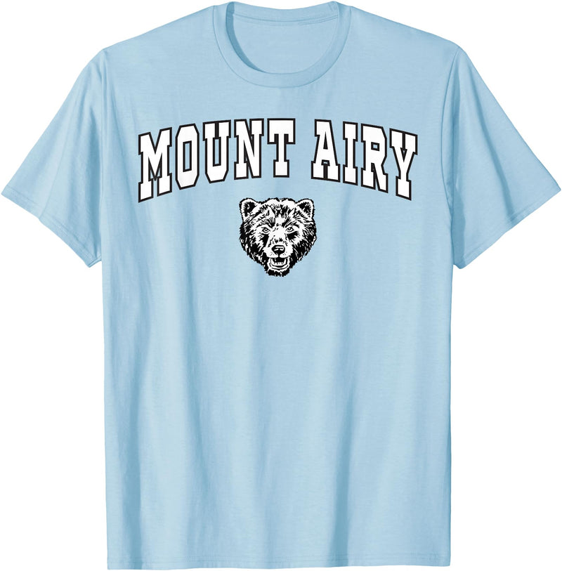 Official High School Fan Gear Mount Airy High School Granite Bears T-Shirt C2 T-Shirt - Baby Blue