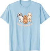 3 Cute Lop Bunnies Love Design for Bunny Owners T-Shirt in Baby Blue