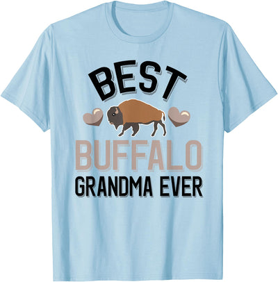 Cow Cute Buffalo Family Best Buffalo Grandma Ever T-Shirt
