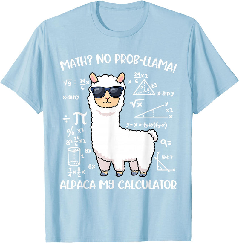 Math Llama Clothing Math Llama T-Shirt - Baby Blue