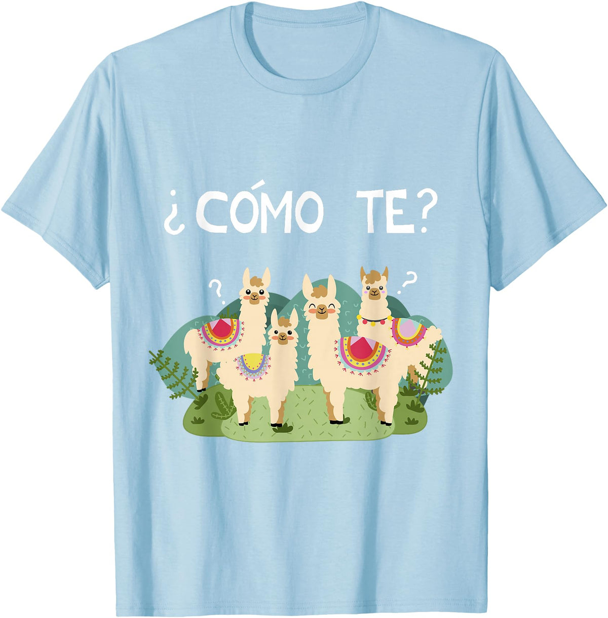 Spanish Shirt | Llama Tee | Funny Spanish Shirt Funny Spanish Tee, Como Te Llama, Llama Tshirt T-Shirt - Baby Blue
