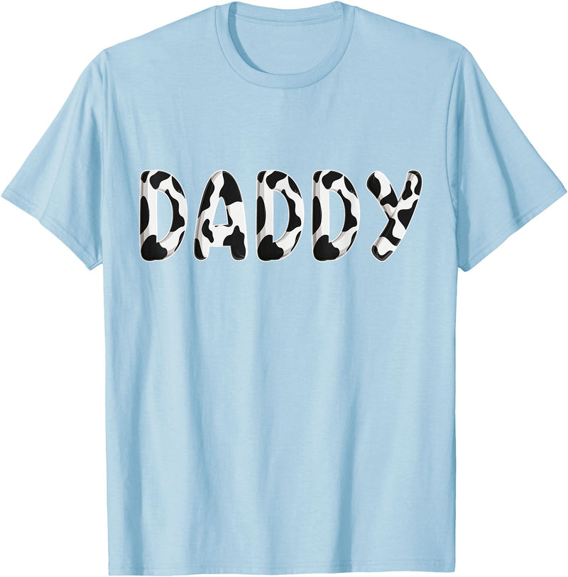 Cow Pattern Print Family Matching Birthday Shirts Cow Daddy Birthday Family Matching Fathers Day Boy Girl Men T-Shirt - Baby
