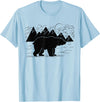 Black Bear Wildlife Animal Wilderness Graphic T-Shirt - Baby Blue