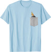 Animal in Your Pocket Cockatiel Bird T-Shirt - Baby Blue