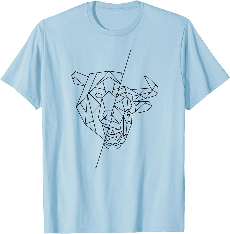 Trader Apparel Co. Bear / Bull Trading Trader Bitcoin Bull Market Investor T-Shirt - Baby Blue