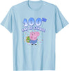 Peppa Pig George Pig 100th Day Of School Fun Confetti Pose T-Shirt - Baby Blue