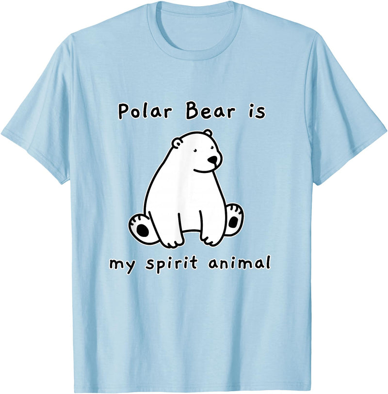 Polar Bear Shenanigans Cute Polar Bear is My Ghost Mascot Shirt Animal Mascot T-Shirt - Baby Blue