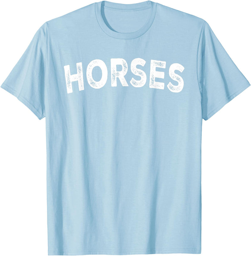Horses - Styles Horses T-Shirt - Straight - Baby Blue