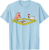 Mr Ben Thanksgiving Police Line Do Not Cross Pig and Chicken Funny Food T-Shirt - Baby Blue