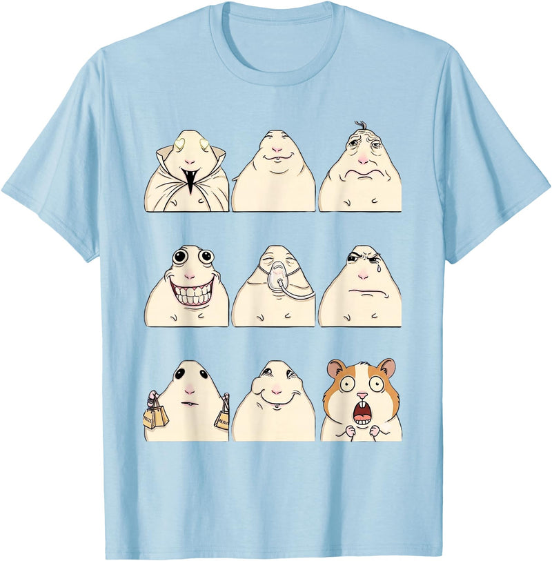 Hamster Reaction Meme Kids Boys Girls Men and Women T-Shirt - Baby Blue