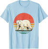 Wowsome! Vintage Polar Bear Tshirt Retro Arctic Animal Bear Lover T-Shirt - Baby Blue