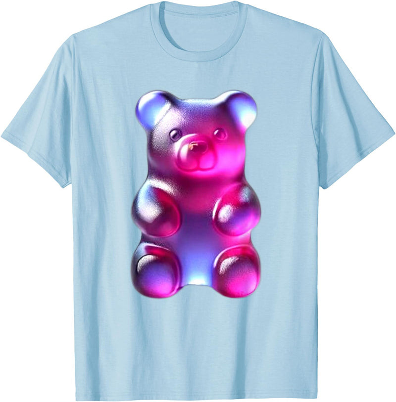 Urban Empyre Indigo Purple Gummy Bear T-Shirt - Baby Blue