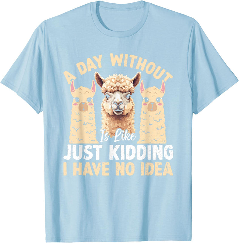 Funny Alpaca Quotes Alpaca Farmer Funny Llama Quotes Funny Alpaca Alpaca Farmer T-Shirt - Baby Blue