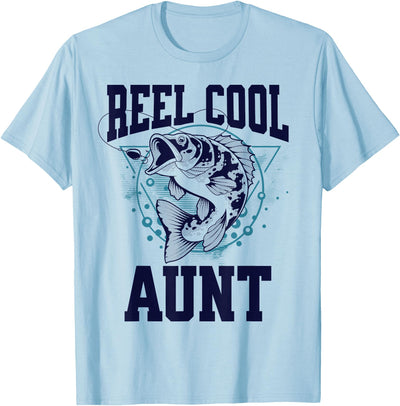 Funny Fishing Reel Cool Aunt Outdoors T-Shirt