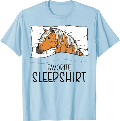 Sleeping & Napping Shirt Gifts For Nap Lovers Favorite Sleepshirt Haflinger Horse, Napping Horse Pajama T-Shirt