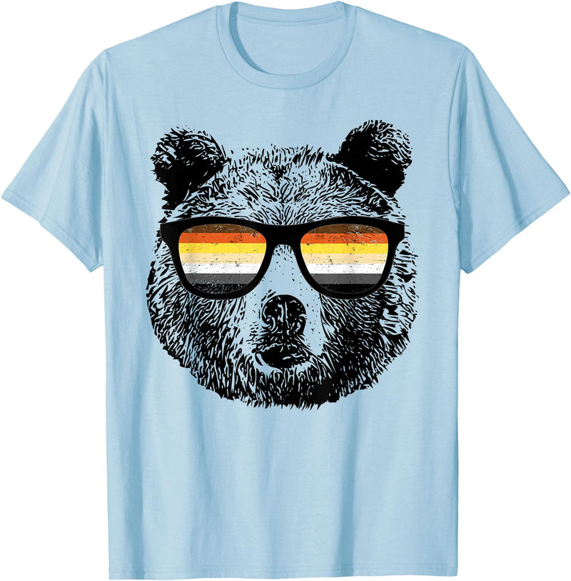 Equal Rights Gay Bear Sânpebe Designs Gay Bear with Sunglasses T-Shirt - Baby Blue