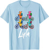 Teddy Bears Cuteness Gear Lyla Cute Teddy Bears And Bikes Bicycle Design T-Shirt - Baby Blue