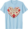 Cute Polar Bear Lovers Valentine Costume Women Men Funny Polar Bear Heart Valentine Polar Bear Womens Mens Kids T-Shirt - Baby Blue