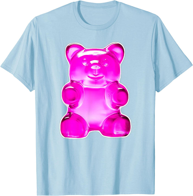 Urban Empyre Pink Gummy Bear Candy T-Shirt - Baby Blue