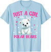Just A Girl Who Loves Polar Bear Gifts Co. Just A Girl Who Loves Polar Bear Women Girls Cute Polar Bear T-Shirt - Baby Blue