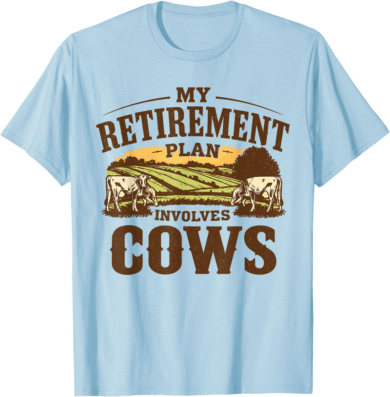 Officially Retired Tee Retirement Gifts for Women My Retirement Plan Involves Cows Funny Farmer Retired Gifts T-Shirt - Baby