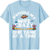 Best Fish Tank Gift For Aquarium Lovers Fishkeeper Funny Aquarium Designs Men Dad Husband Fish Tank Fishkeeping T-Shirt - Baby Blue