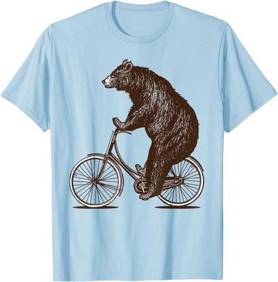 Bear on Bike Cute Grizzly Bicycling T-Shirt
