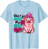 Punny Pig Valentine Apparel Don't Go Bacon My Heart Funny Pig Valentine Tee T-Shirt - Baby Blue