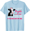 Mother's Day Gifts I'm Not A Mama Bear I'm More Of A Mama Cow Floral Mother Day T-Shirt - Baby Blue