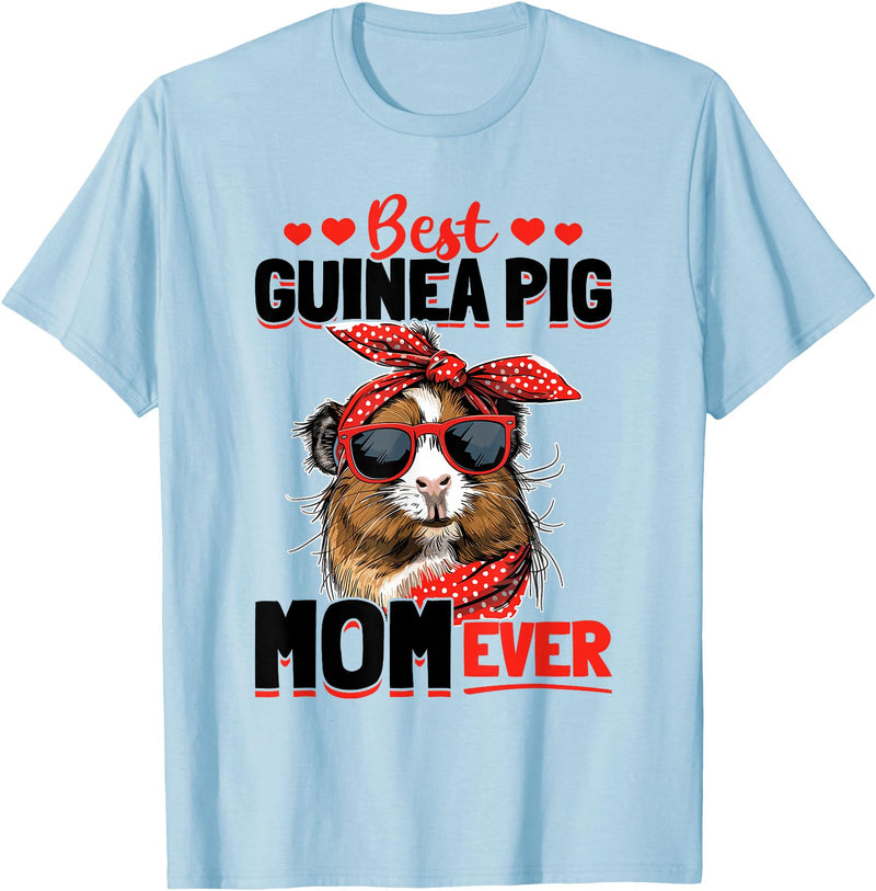 Funny Guinea Pig Pet Lover Rodent Lover Graphics Funny Guinea Pig Pet Lover Rodent Animal Best Guinea Pig Mom T-Shirt - Baby Blue