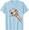 Funny giraffe t-shirt animal love zoo and safari Love Giraffe Women's Wildlife Giraffe Lovers Tee for Children Girls T-Shirt - Baby Blue