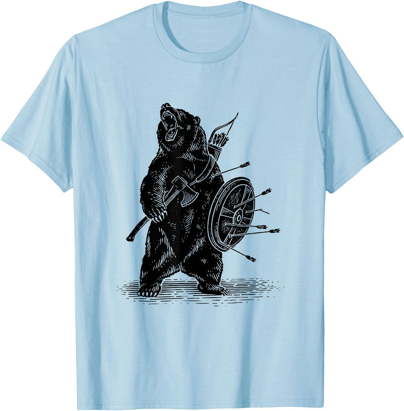 Amazing T shirt Viking Bear T-Shirt Polar Bear T-Shirt T-Shirt - Baby Blue