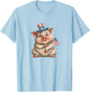 USA Pig Outfit Awesome US Pig T-Shirt - Baby Blue